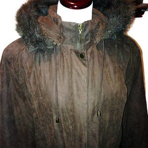 Classic Elements Women’s Winter Jacket Detachable Hood L